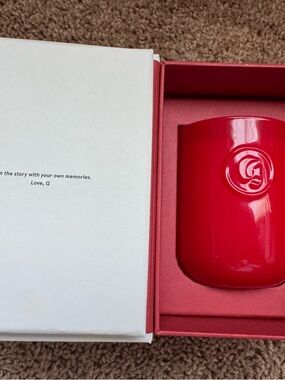 Red Glossier You Candle with Embossed Logo NIB